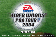 Tiger Woods PGA Tour 2004 Title Screen
